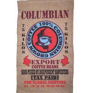 Columbian Coffee Novelty Burlap Bag